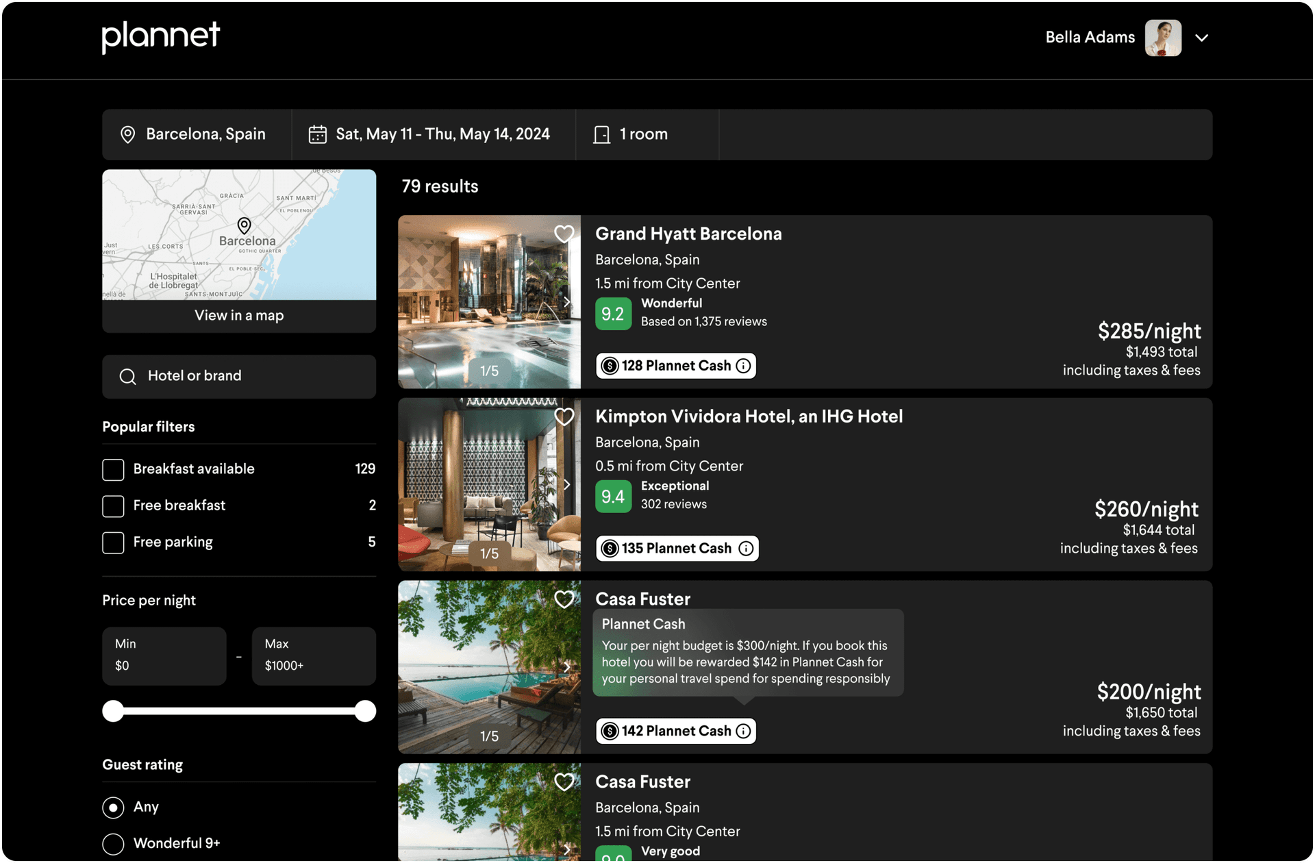 plannet hotel tab